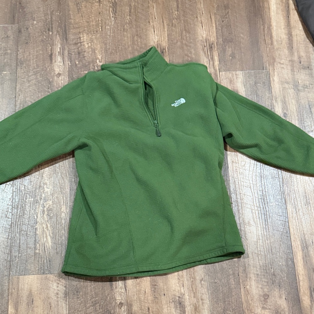 The North Face Green Half-Zip Fleece Pullover